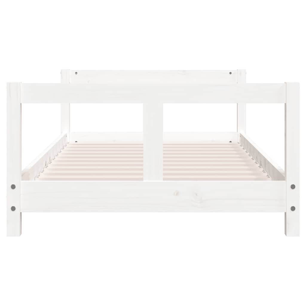 Kinderbedframe 80x160 cm massief grenenhout wit is nu te koop bij PeponiXL, paradijselijk wonen!
