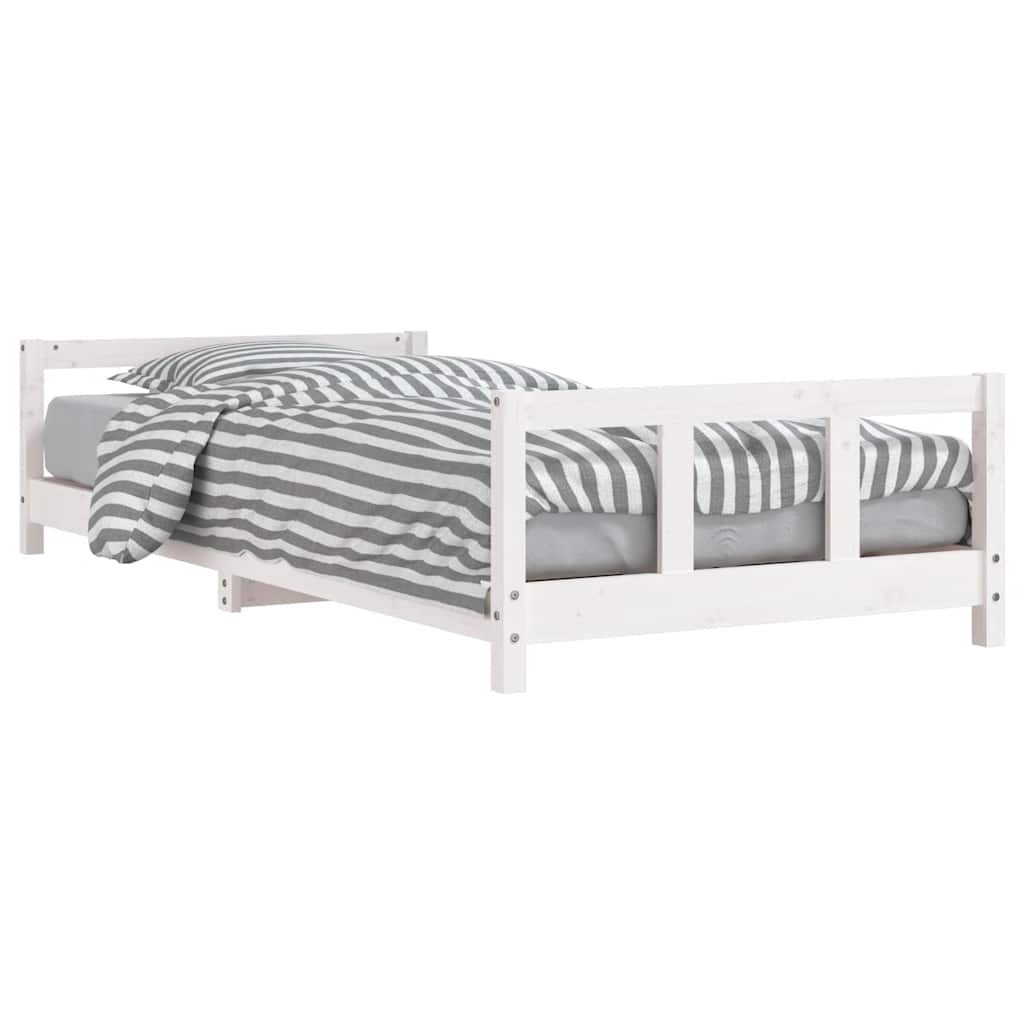 Kinderbedframe 90x190 cm massief grenenhout wit is nu te koop bij PeponiXL, paradijselijk wonen!