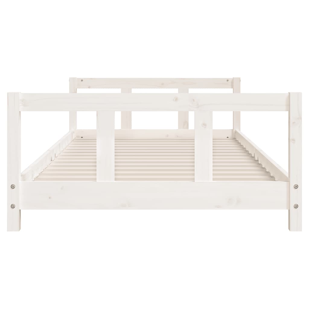 Kinderbedframe 90x190 cm massief grenenhout wit is nu te koop bij PeponiXL, paradijselijk wonen!