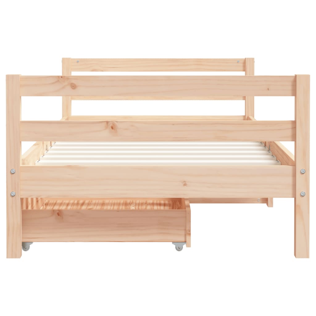 Kinderbedframe met lades 80x160 cm massief grenenhout is nu te koop bij PeponiXL, paradijselijk wonen!