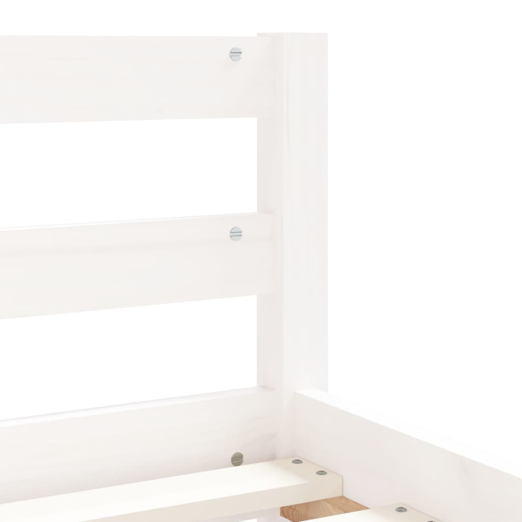 Kinderbedframe met lades 80x160 cm massief grenenhout wit is nu te koop bij PeponiXL, paradijselijk wonen!