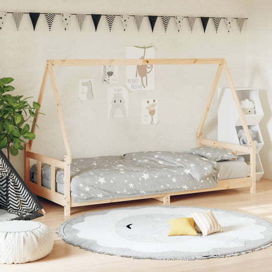 Kinderbedframe 90x200 cm massief grenenhout is nu te koop bij PeponiXL, paradijselijk wonen!