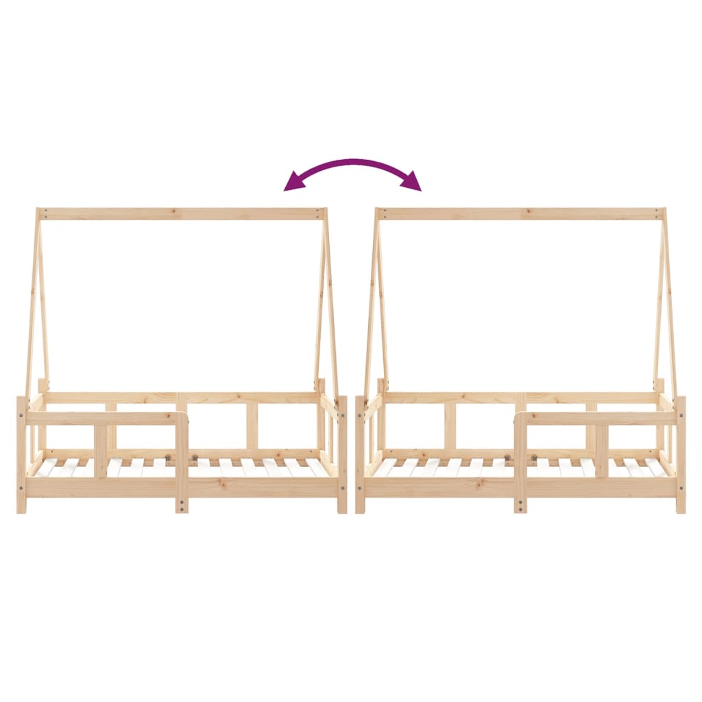 Kinderbedframe 70x140 cm massief grenenhout is nu te koop bij PeponiXL, paradijselijk wonen!