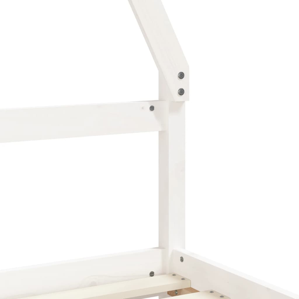 Kinderbedframe met lades 90x190 cm massief grenenhout wit