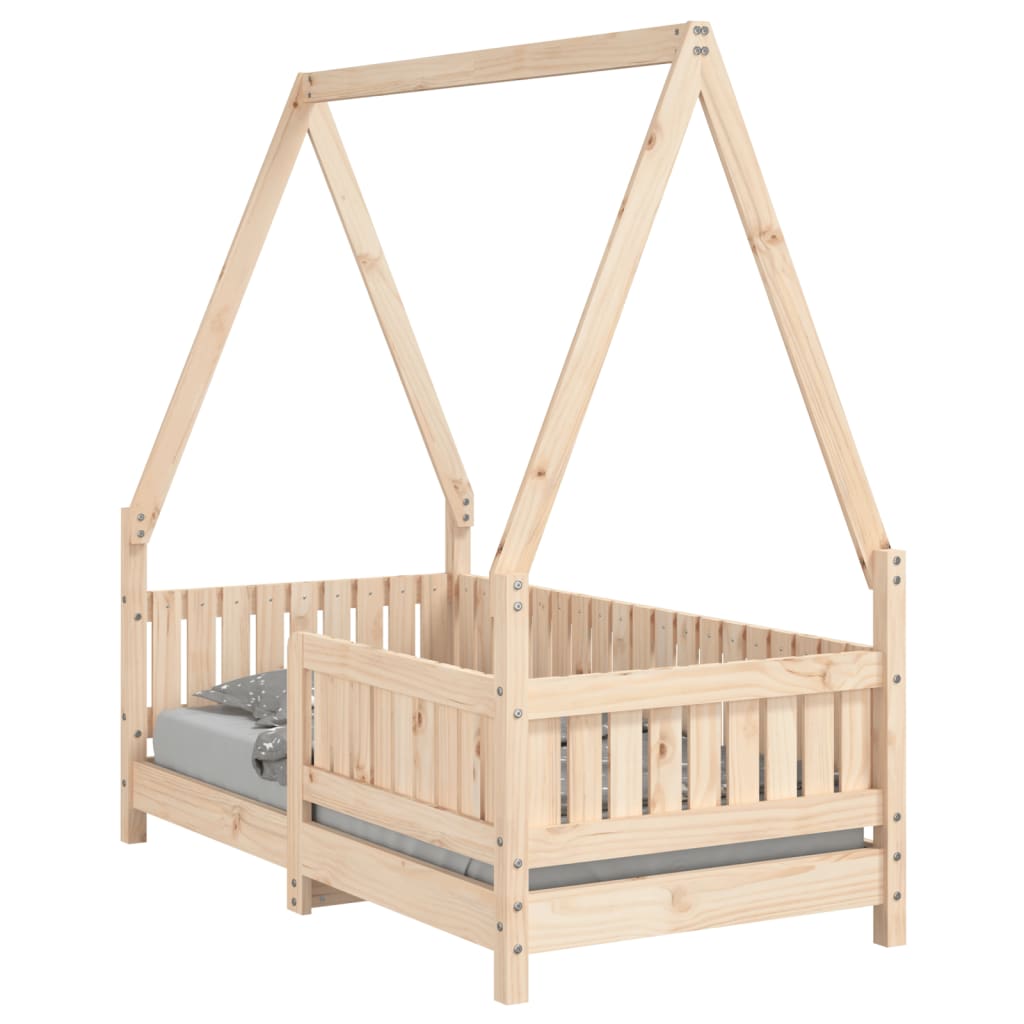 Kinderbedframe 70x140 cm massief grenenhout is nu te koop bij PeponiXL, paradijselijk wonen!