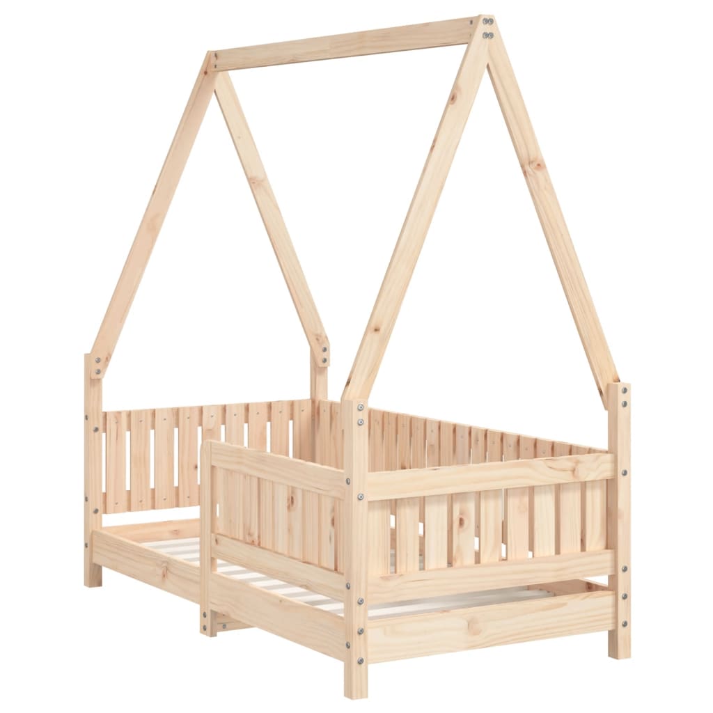 Kinderbedframe 70x140 cm massief grenenhout is nu te koop bij PeponiXL, paradijselijk wonen!