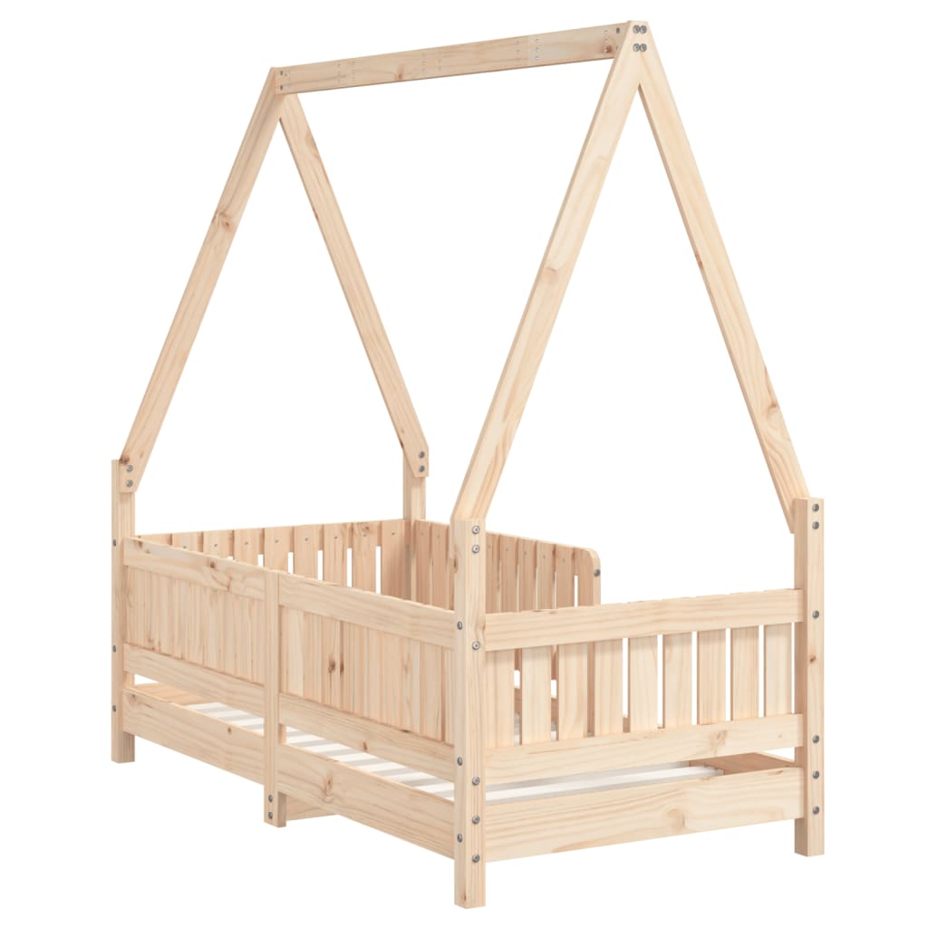 Kinderbedframe 70x140 cm massief grenenhout is nu te koop bij PeponiXL, paradijselijk wonen!