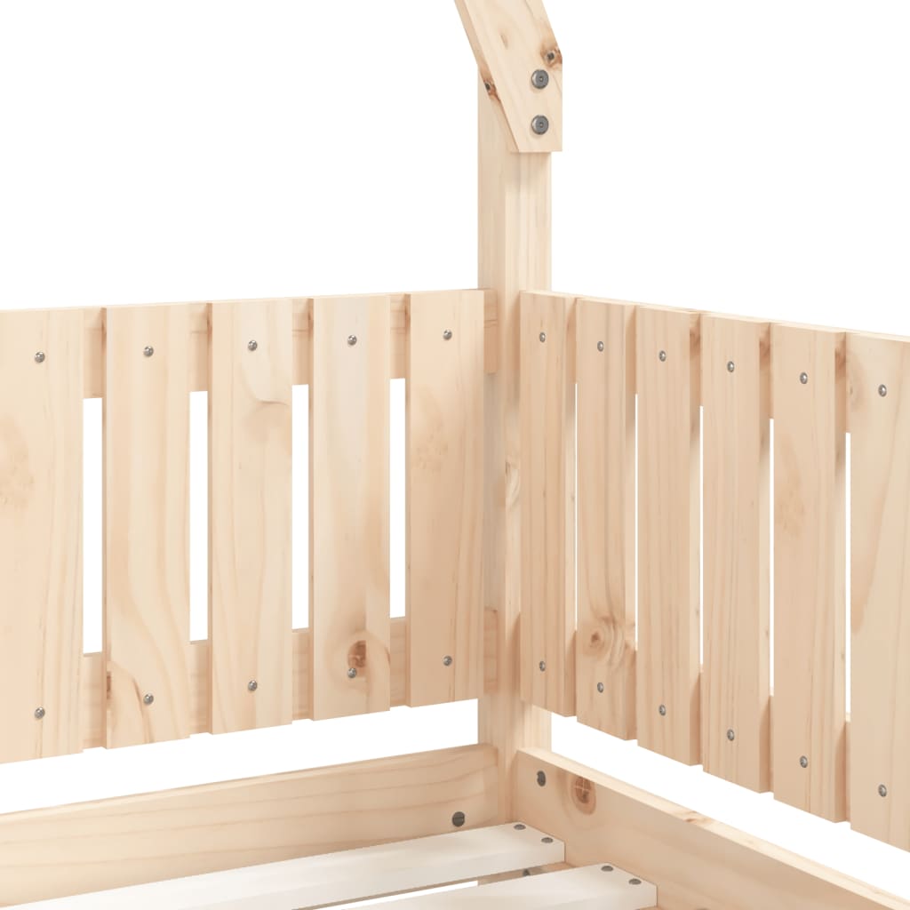 Kinderbedframe 70x140 cm massief grenenhout is nu te koop bij PeponiXL, paradijselijk wonen!