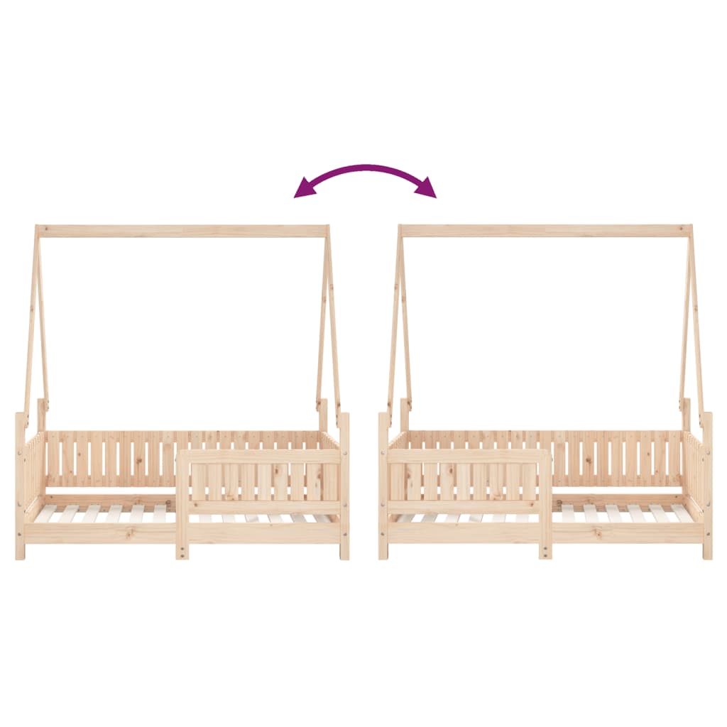 Kinderbedframe 70x140 cm massief grenenhout is nu te koop bij PeponiXL, paradijselijk wonen!