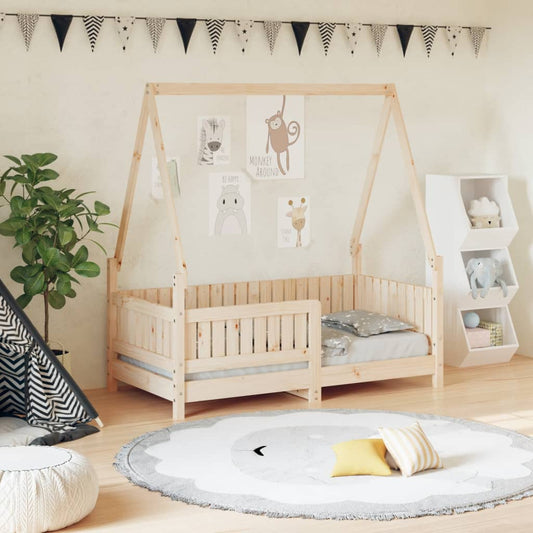 Kinderbedframe 70x140 cm massief grenenhout is nu te koop bij PeponiXL, paradijselijk wonen!