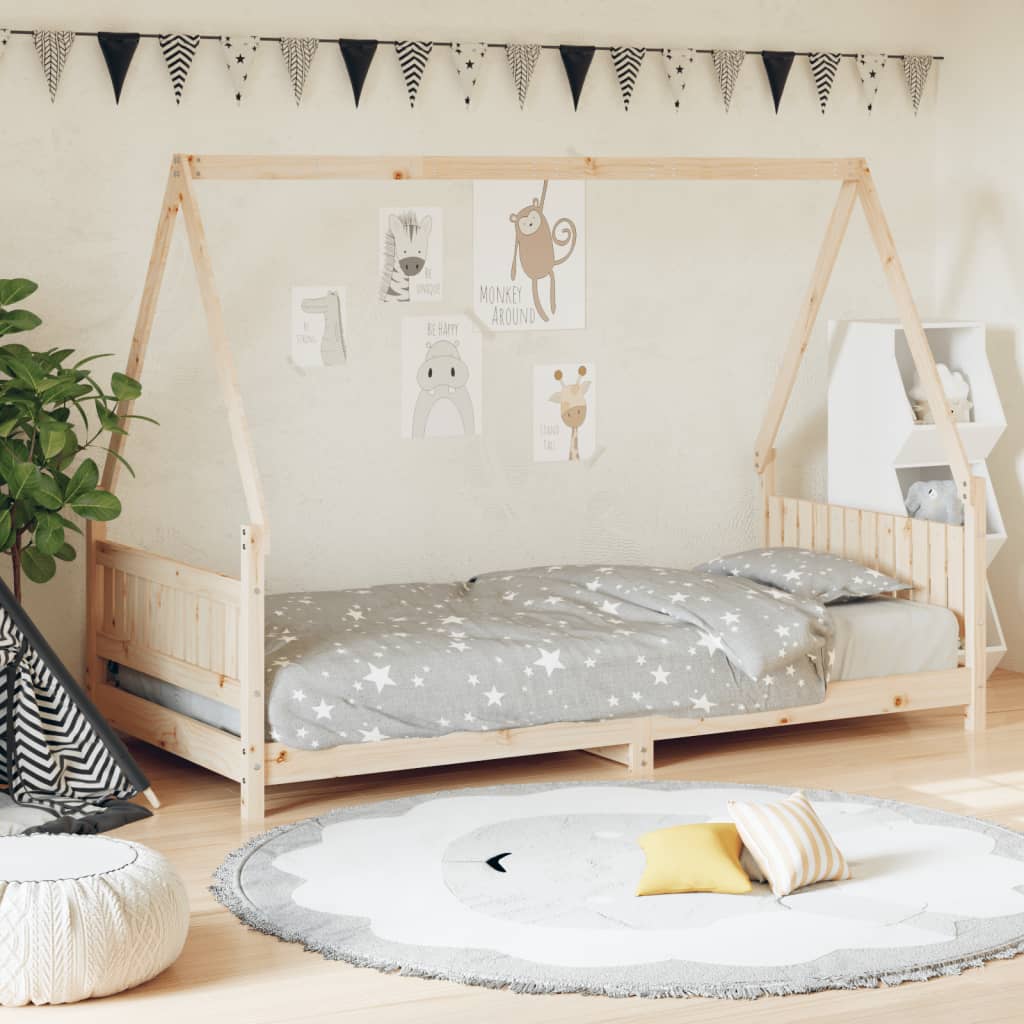 Kinderbedframe 90x190 cm massief grenenhout is nu te koop bij PeponiXL, paradijselijk wonen!