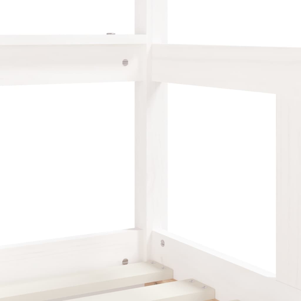 Kinderbedframe met lades 70x140 cm massief grenenhout wit is nu te koop bij PeponiXL, paradijselijk wonen!
