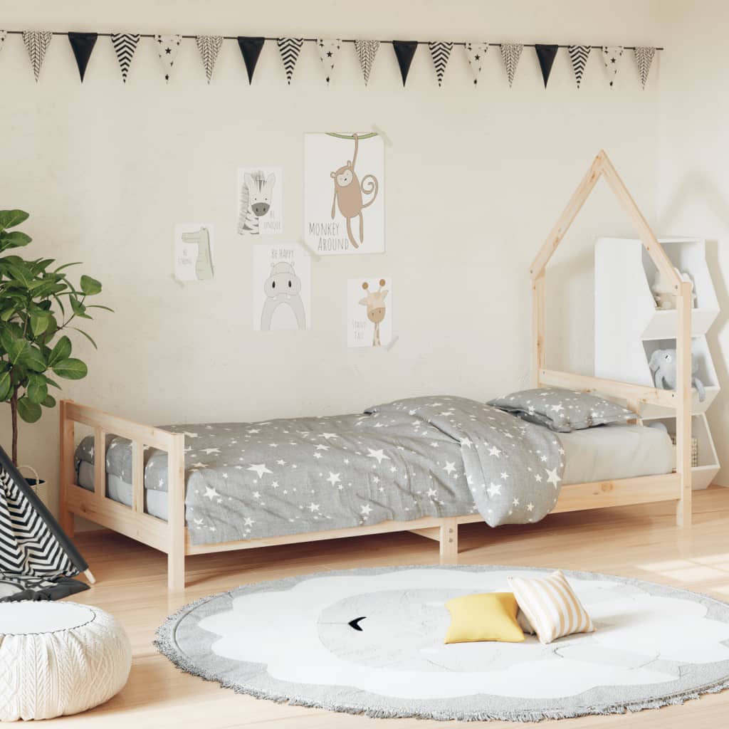 Kinderbedframe 90x190 cm massief grenenhout is nu te koop bij PeponiXL, paradijselijk wonen!