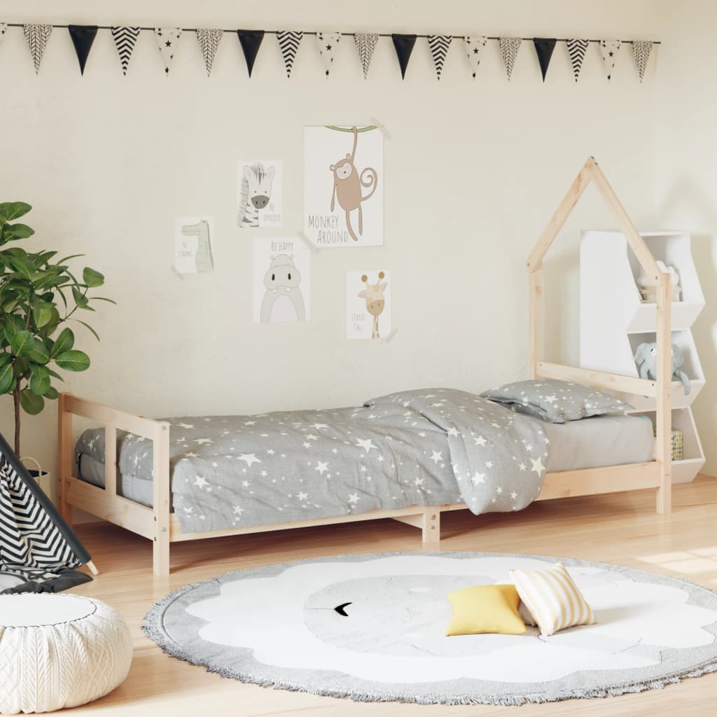 Kinderbedframe 80x200 cm massief grenenhout is nu te koop bij PeponiXL, paradijselijk wonen!