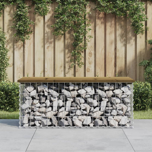 Tuinbank schanskorfontwerp 103x44x42 cm geïmpregneerd hout is nu te koop bij PeponiXL, paradijselijk wonen!