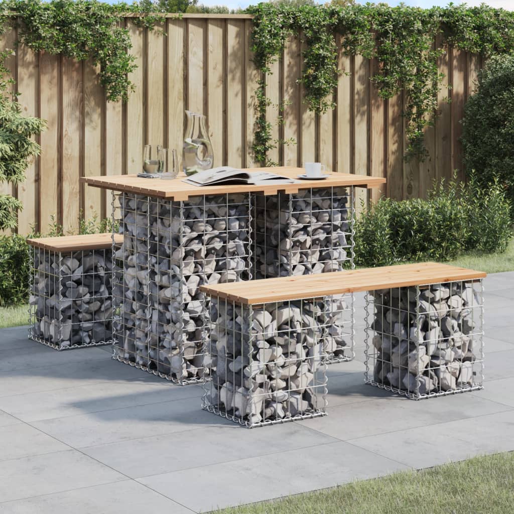 Tuintafel schanskorfontwerp 100x70x72 cm massief grenenhout is nu te koop bij PeponiXL, paradijselijk wonen!