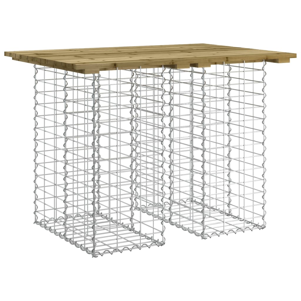 Tuintafel schanskorfontwerp 100x70x72 cm geïmpregneerd hout is nu te koop bij PeponiXL, paradijselijk wonen!