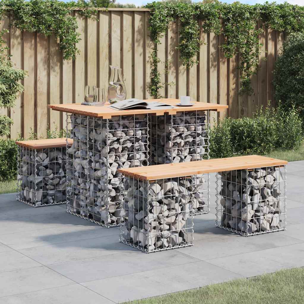 Tuintafel schanskorfontwerp 100x70x72 cm massief grenenhout is nu te koop bij PeponiXL, paradijselijk wonen!