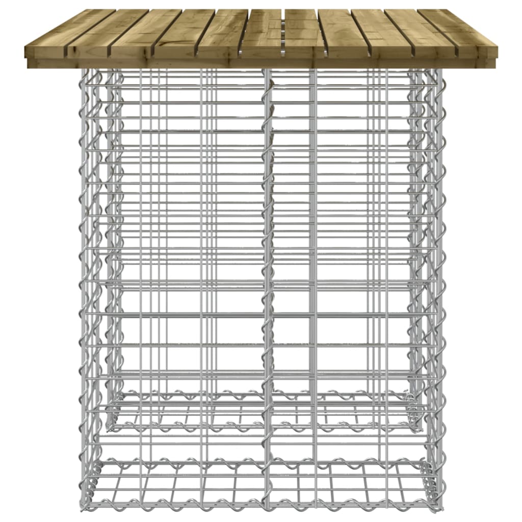 Tuintafel schanskorfontwerp 100x70x72 cm geïmpregneerd hout is nu te koop bij PeponiXL, paradijselijk wonen!