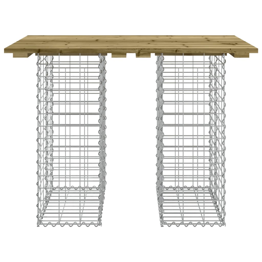 Tuintafel schanskorfontwerp 100x70x72 cm geïmpregneerd hout is nu te koop bij PeponiXL, paradijselijk wonen!