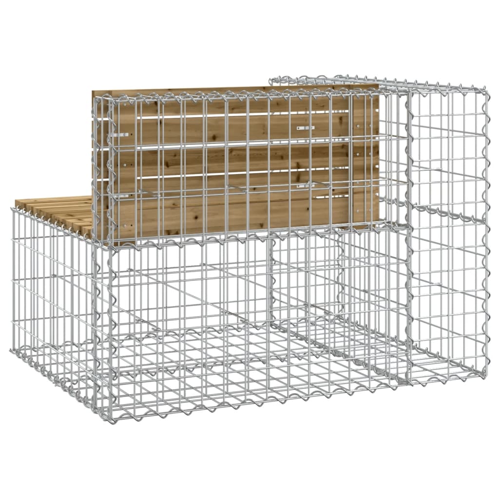 Tuinbank schanskorfontwerp 92x71x65,5 cm geïmpregneerd hout is nu te koop bij PeponiXL, paradijselijk wonen!