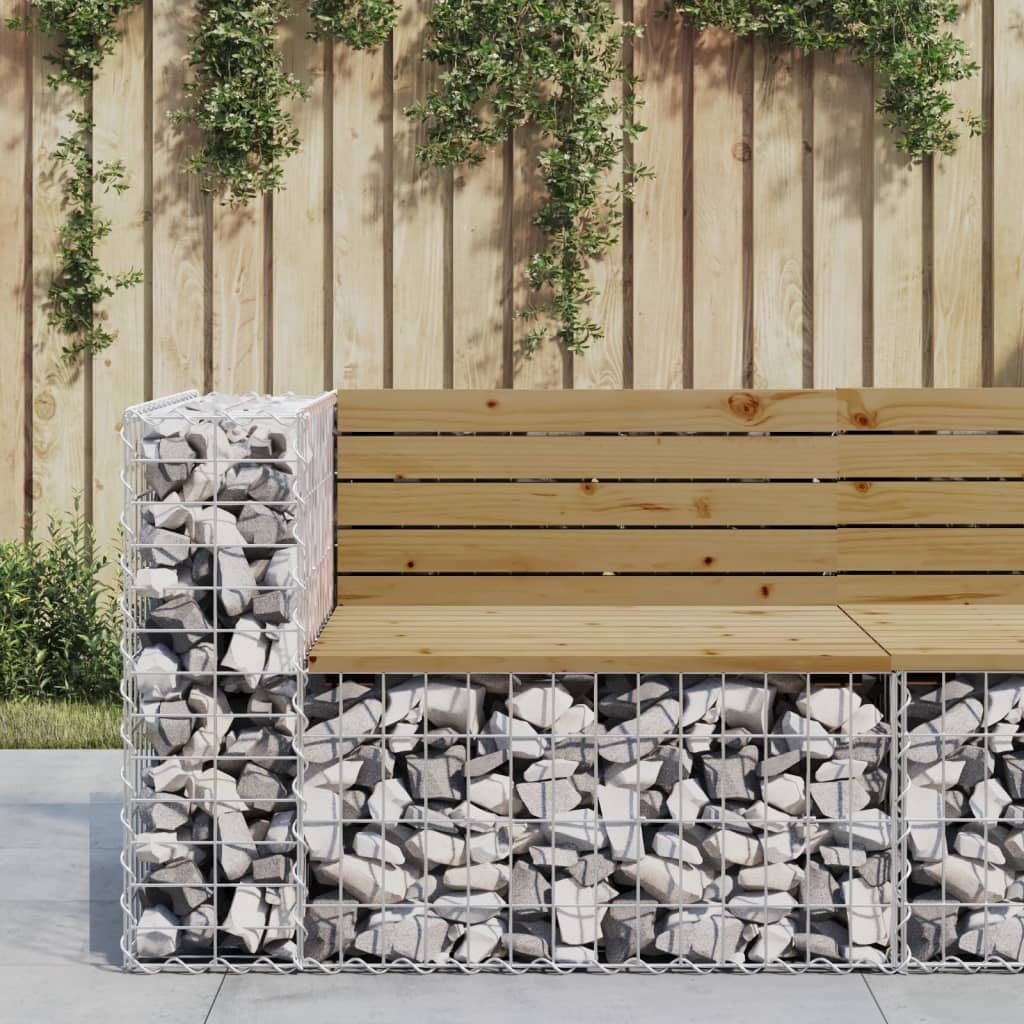 Tuinbank schanskorfontwerp 92x71x65,5 cm geïmpregneerd hout is nu te koop bij PeponiXL, paradijselijk wonen!