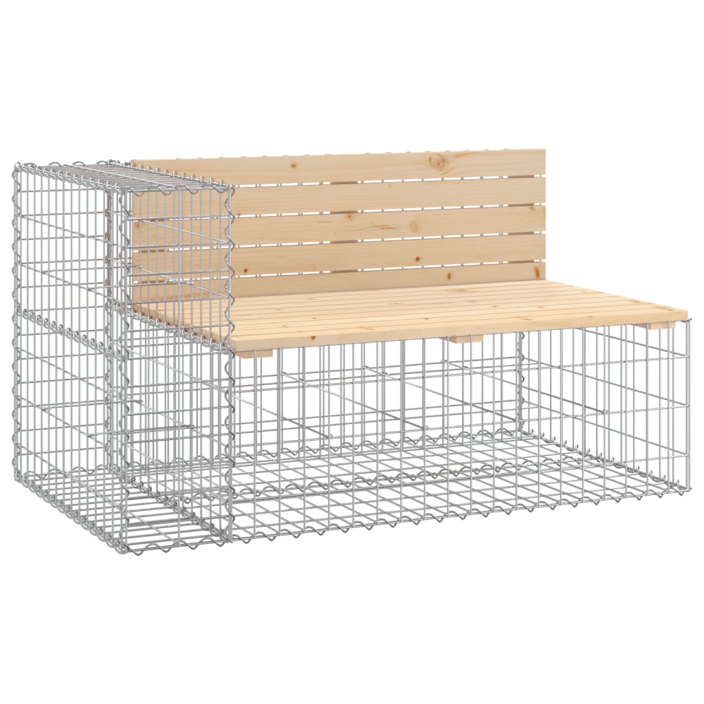 Tuinbank schanskorfontwerp 122x71x65,5 cm massief grenenhout