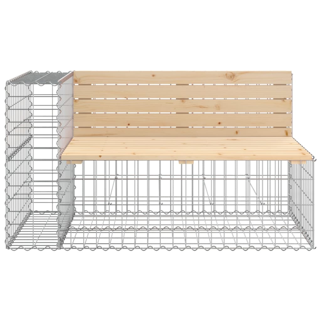 Tuinbank schanskorfontwerp 122x71x65,5 cm massief grenenhout