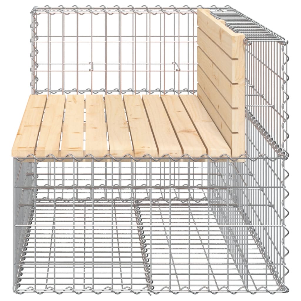 Tuinbank schanskorfontwerp 122x71x65,5 cm massief grenenhout