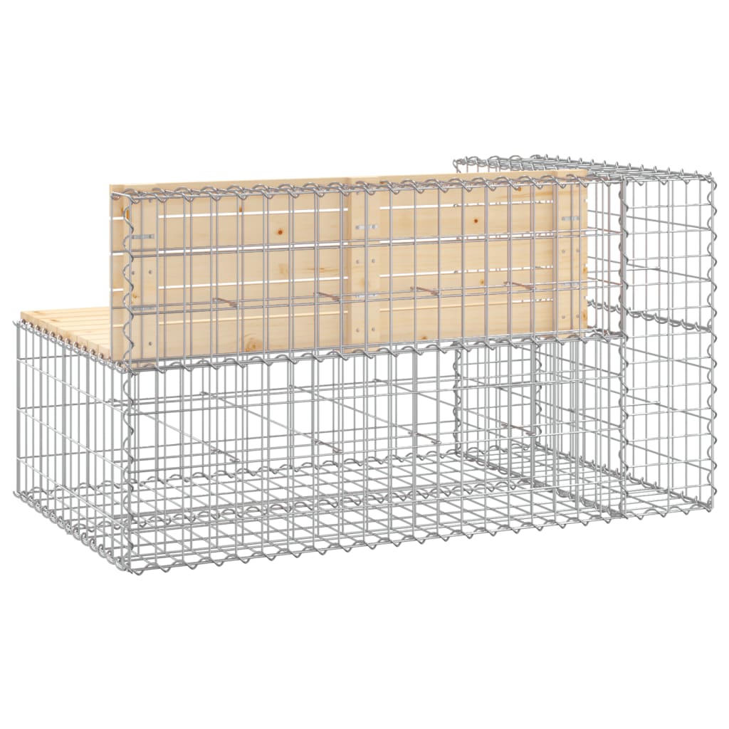 Tuinbank schanskorfontwerp 122x71x65,5 cm massief grenenhout