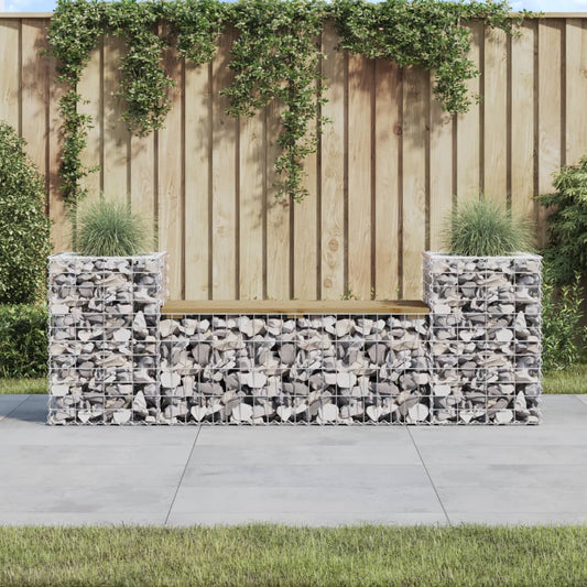 Tuinbank schanskorfontwerp 183x41x60,5 cm geïmpregneerd hout is nu te koop bij PeponiXL, paradijselijk wonen!