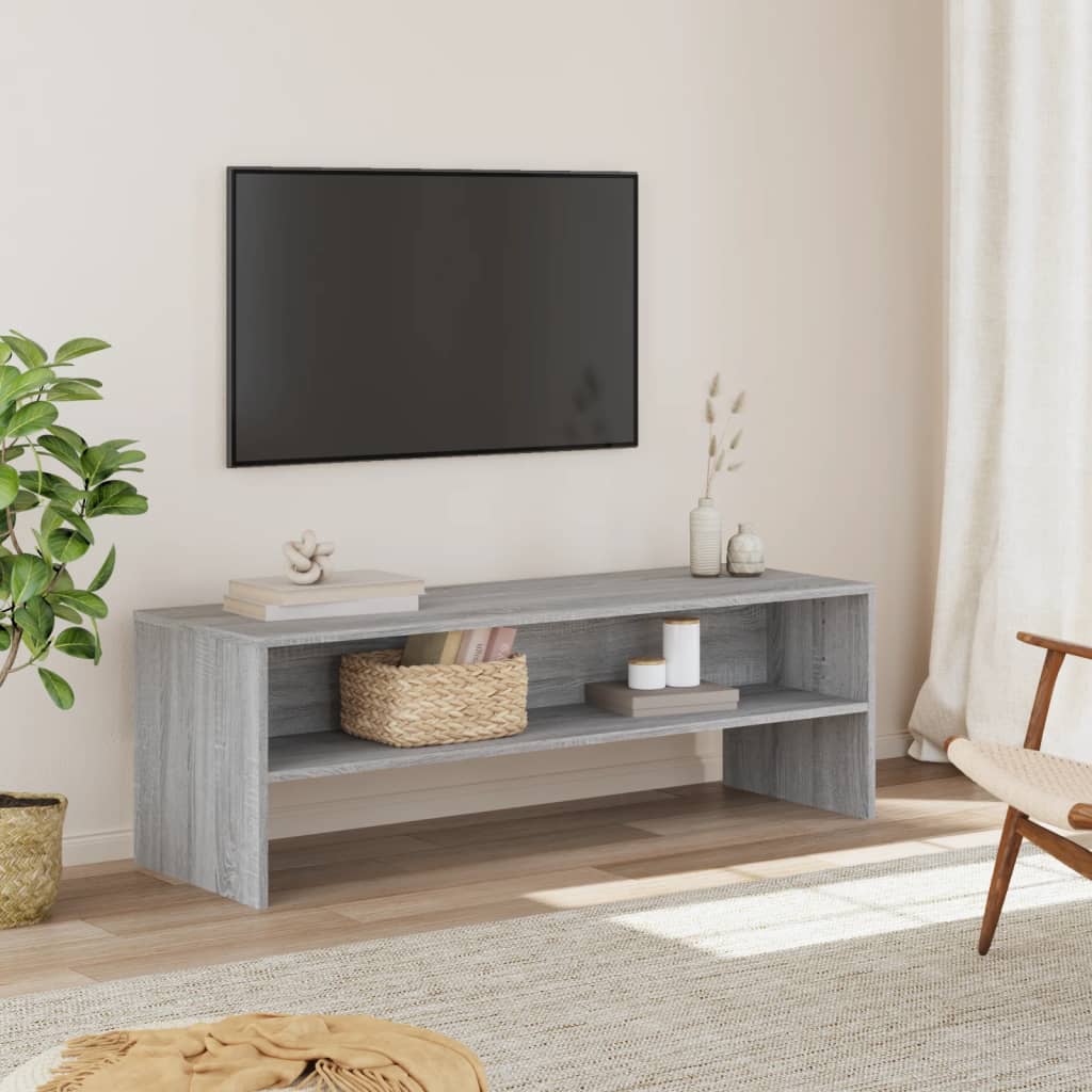 Tv-meubel 120x40x40 cm bewerkt hout grijs sonoma eikenkleurig is nu te koop bij PeponiXL, paradijselijk wonen!