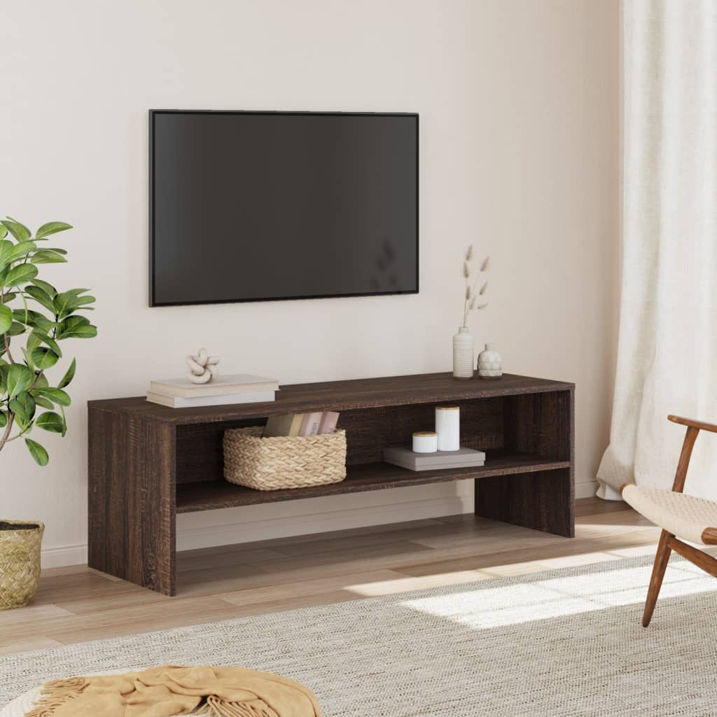 Tv-meubel 120x40x40 cm bewerkt hout bruin eikenkleurig is nu te koop bij PeponiXL, paradijselijk wonen!