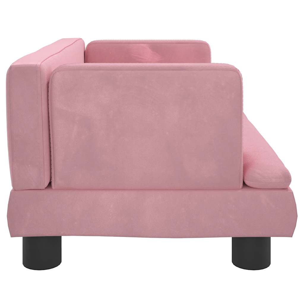 Kinderbank 60x40x30 cm fluweel roze is nu te koop bij PeponiXL, paradijselijk wonen!