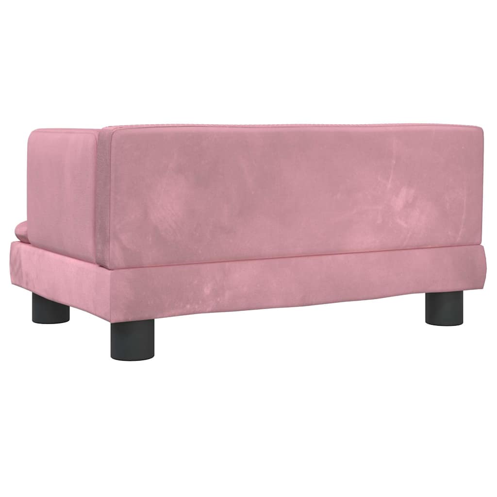 Kinderbank 60x40x30 cm fluweel roze is nu te koop bij PeponiXL, paradijselijk wonen!