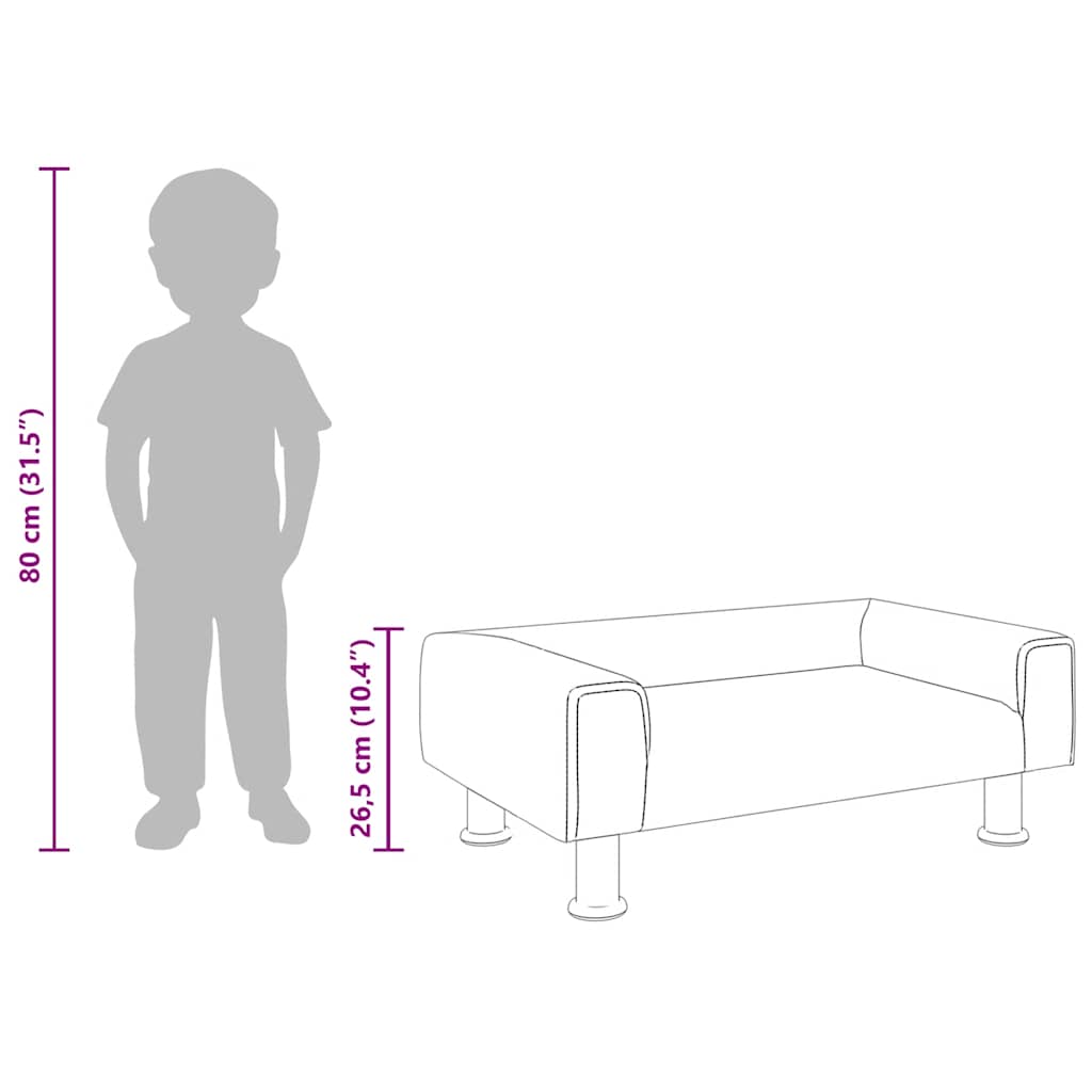 Kinderbank 70x45x26,5 cm fluweel blauw is nu te koop bij PeponiXL, paradijselijk wonen!