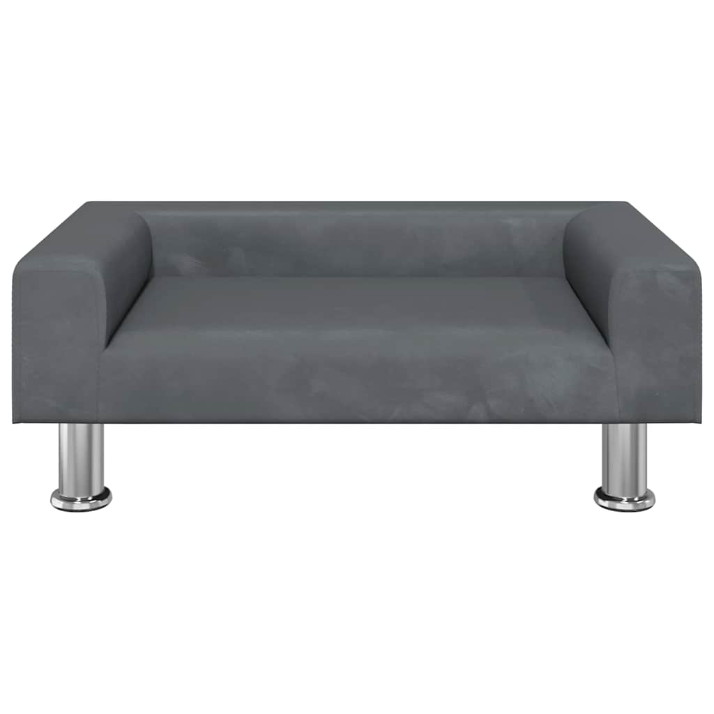 Kinderbank 70x45x26,5 cm fluweel donkergrijs is nu te koop bij PeponiXL, paradijselijk wonen!