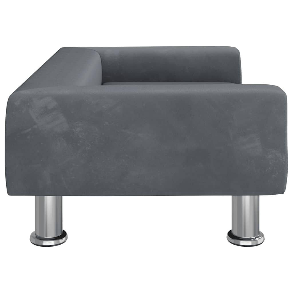 Kinderbank 70x45x26,5 cm fluweel donkergrijs is nu te koop bij PeponiXL, paradijselijk wonen!