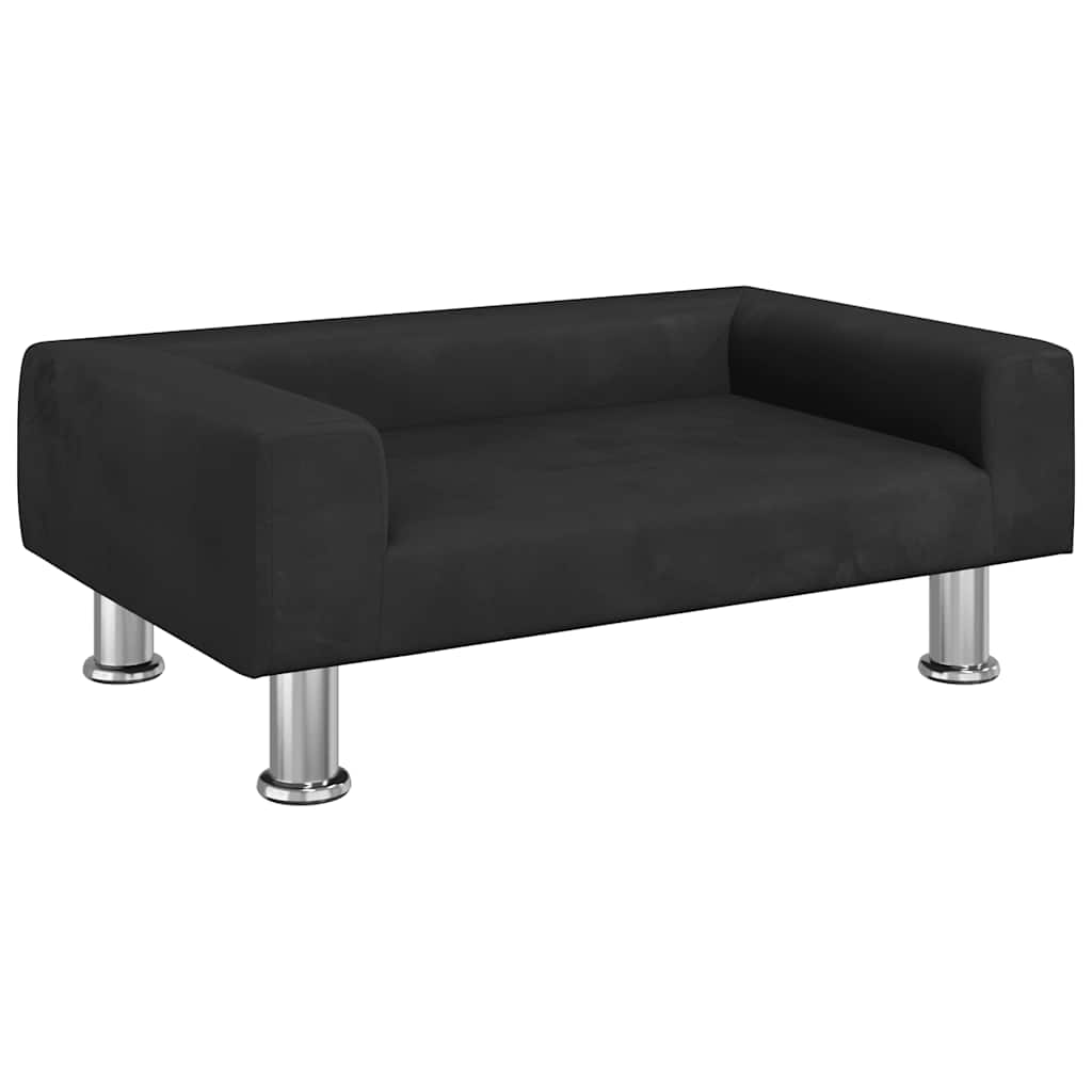 Kinderbank 70x45x26,5 cm fluweel zwart is nu te koop bij PeponiXL, paradijselijk wonen!