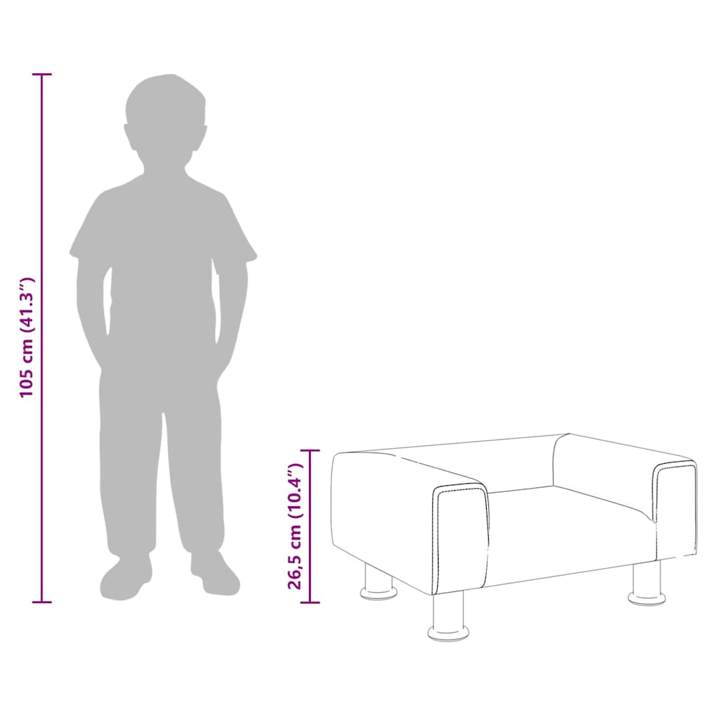 Kinderbank 50x40x26,5 cm fluweel blauw is nu te koop bij PeponiXL, paradijselijk wonen!