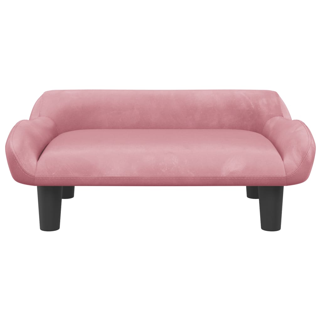 Kinderbank 70x40x24 cm fluweel roze is nu te koop bij PeponiXL, paradijselijk wonen!
