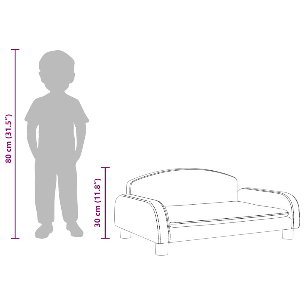 Kinderbank 70x45x30 cm kunstleer zwart is nu te koop bij PeponiXL, paradijselijk wonen!