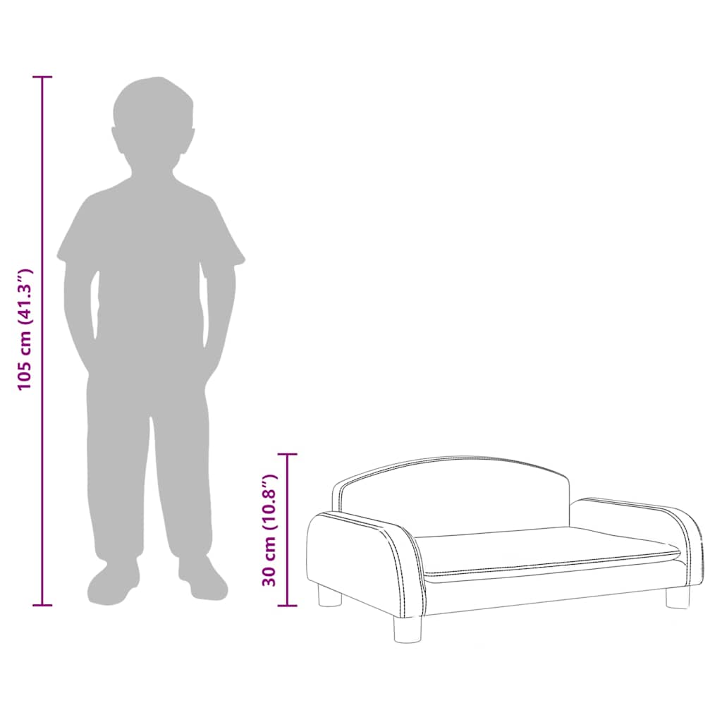 Kinderbank 70x45x30 cm kunstleer cappuccinokleurig is nu te koop bij PeponiXL, paradijselijk wonen!