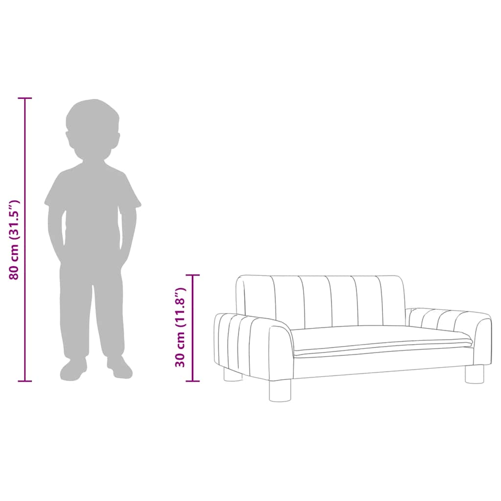 Kinderbank 50x40x30 cm stof taupe is nu te koop bij PeponiXL, paradijselijk wonen!