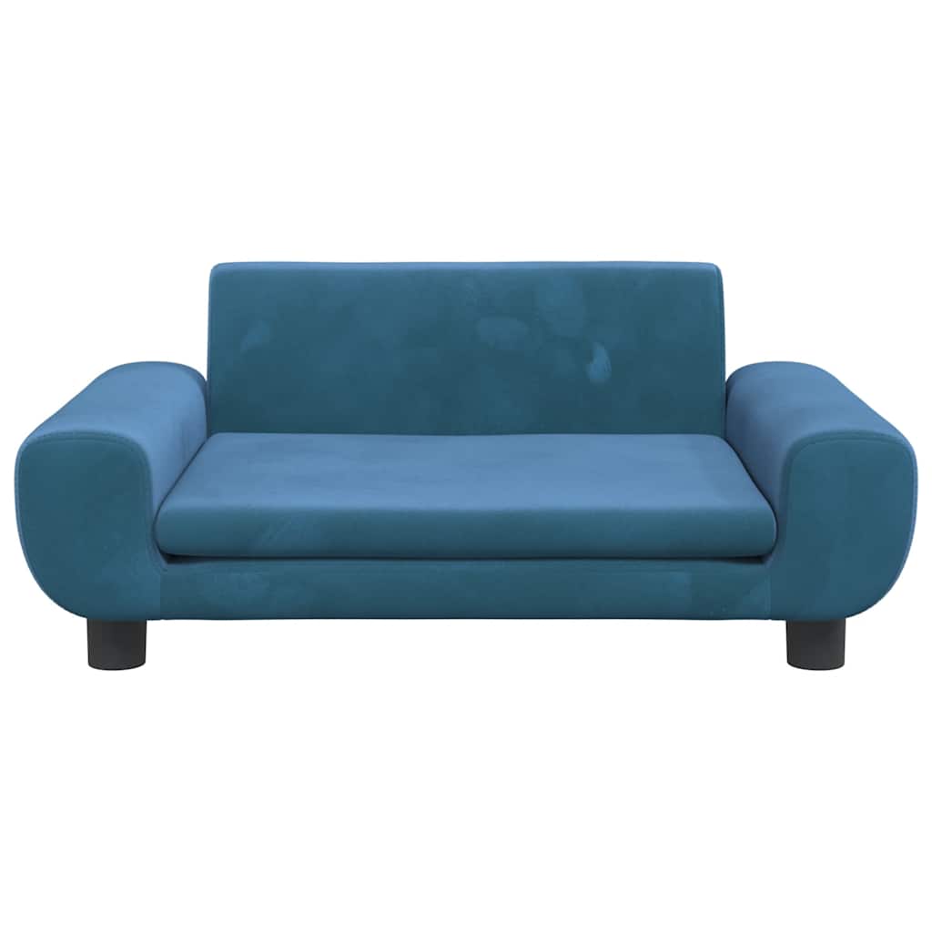 Kinderbank 70x45x33 cm fluweel blauw is nu te koop bij PeponiXL, paradijselijk wonen!