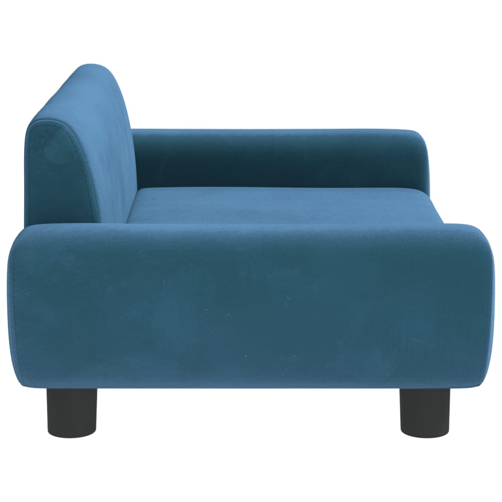 Kinderbank 70x45x33 cm fluweel blauw is nu te koop bij PeponiXL, paradijselijk wonen!