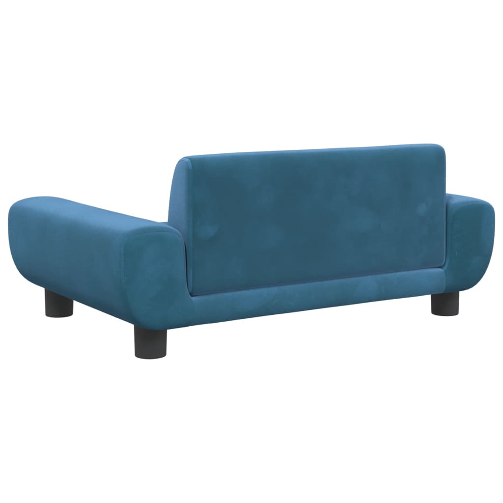 Kinderbank 70x45x33 cm fluweel blauw is nu te koop bij PeponiXL, paradijselijk wonen!