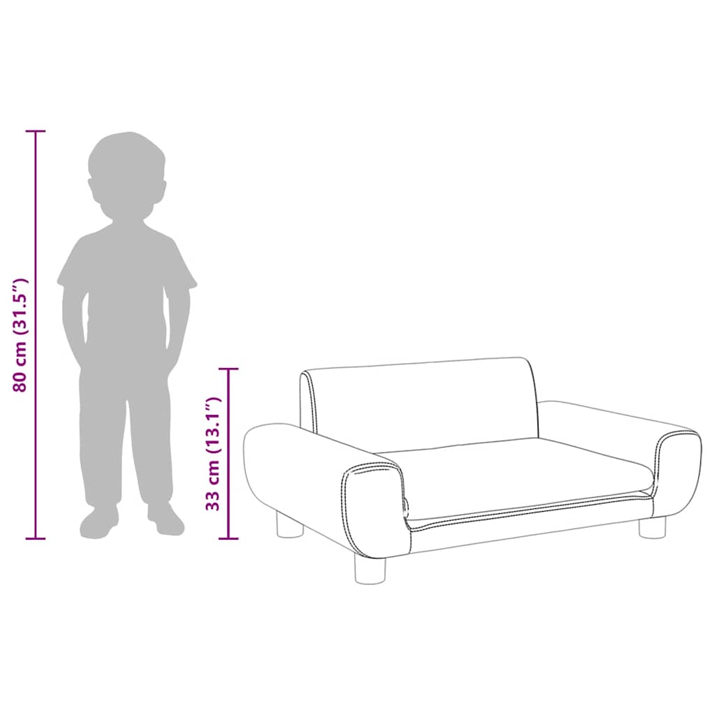 Kinderbank 70x45x33 cm fluweel roze is nu te koop bij PeponiXL, paradijselijk wonen!