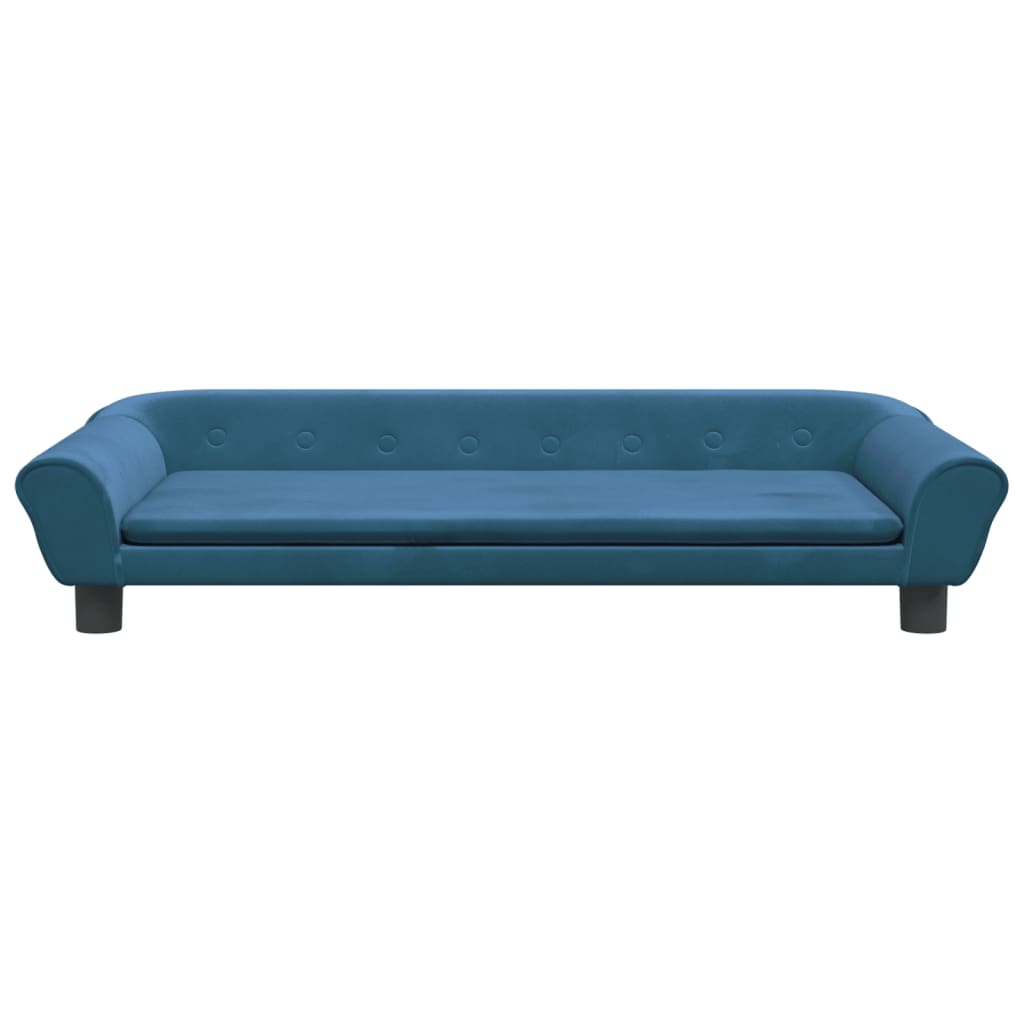 Kinderbank 100x50x26 cm fluweel blauw is nu te koop bij PeponiXL, paradijselijk wonen!