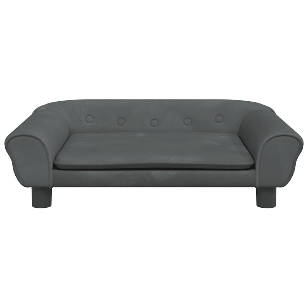 Kinderbank 70x45x26 cm fluweel donkergrijs is nu te koop bij PeponiXL, paradijselijk wonen!